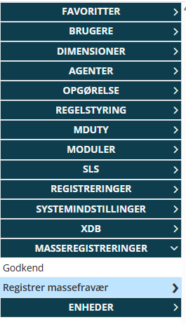 Registrer Massefravaer I Mtime Masseregistrer