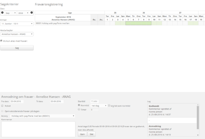 Fravaersregistrering 2