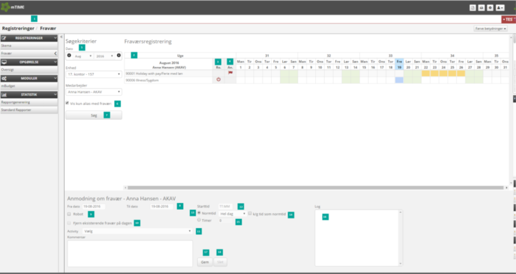 Fravaersregistrering Fravaersbilledet 2