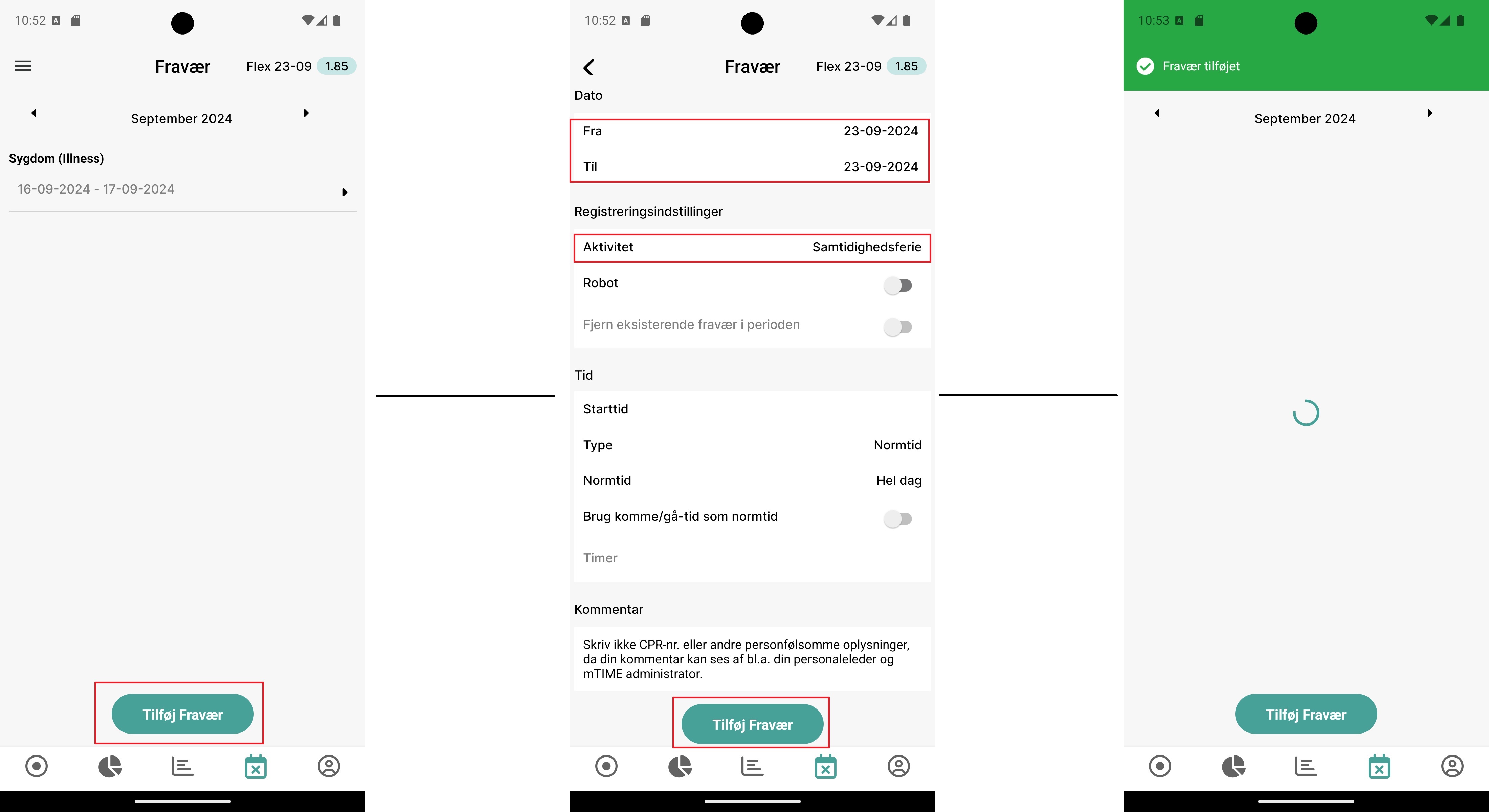 Absence Registration