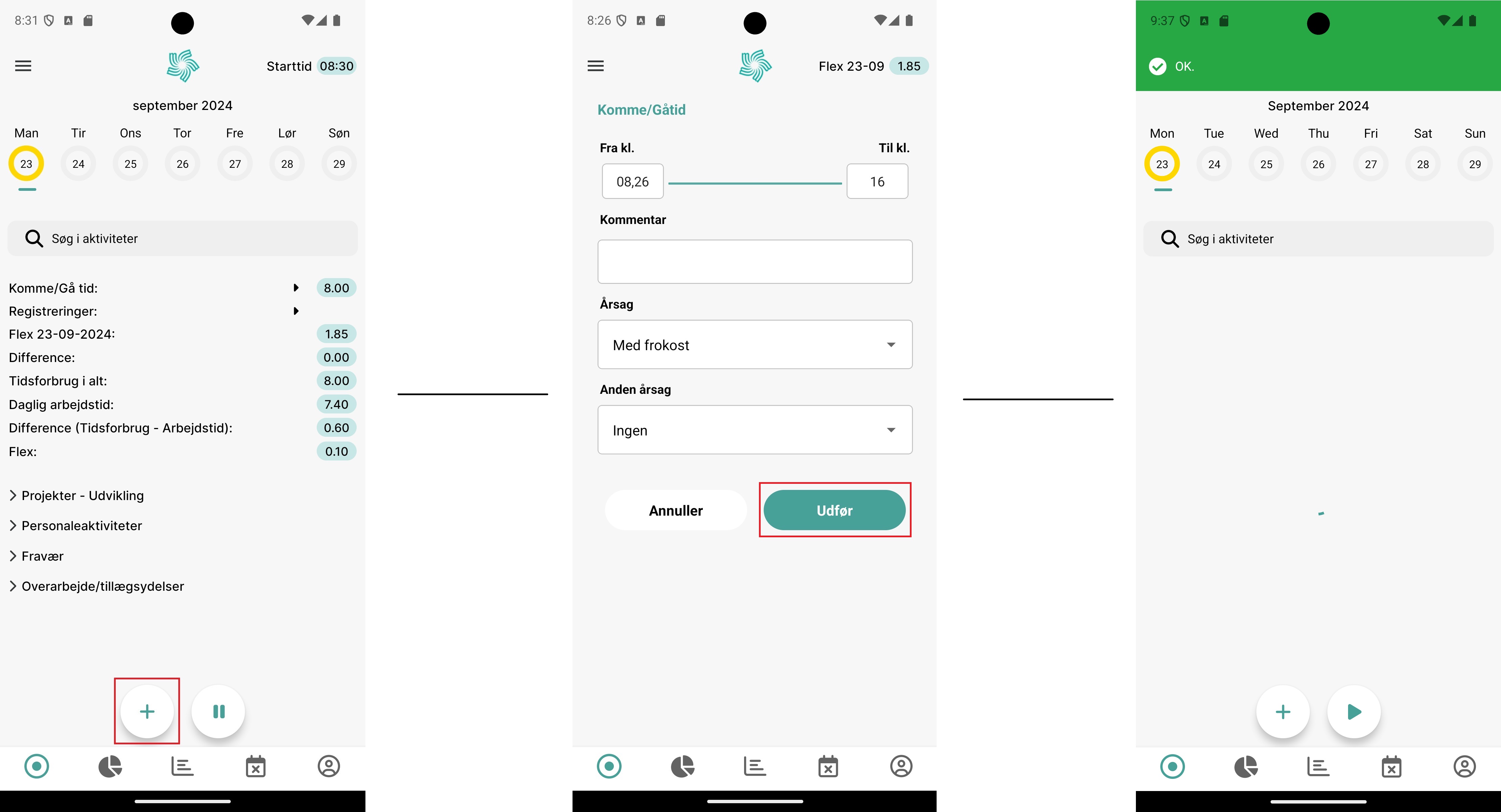 Work Time Registration From