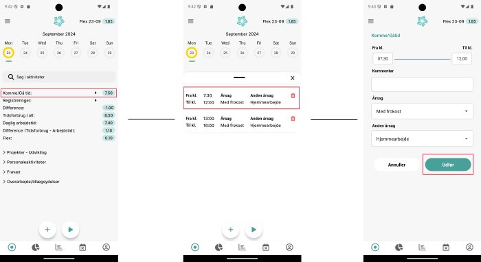 Work Time Registration Missing Activity