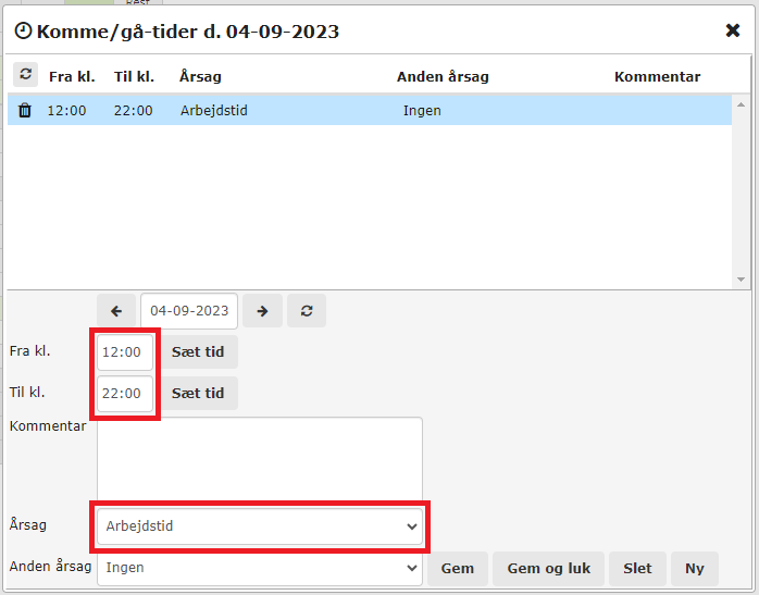 Registrering Af Arbejdstid Og Tryk Pa