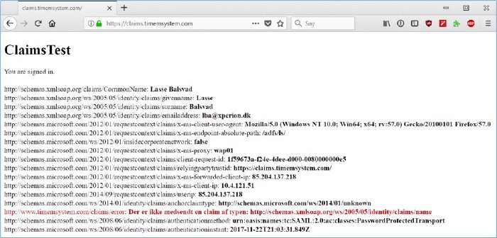 Test At I Sender De Rigtige Claims Error 2