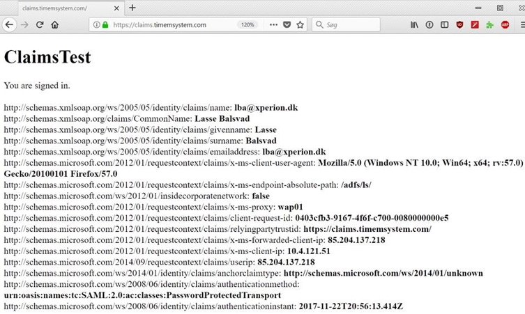 Test At I Sender De Rigtige Claims Error