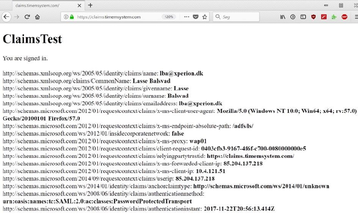 Test At I Sender De Rigtige Claims Error