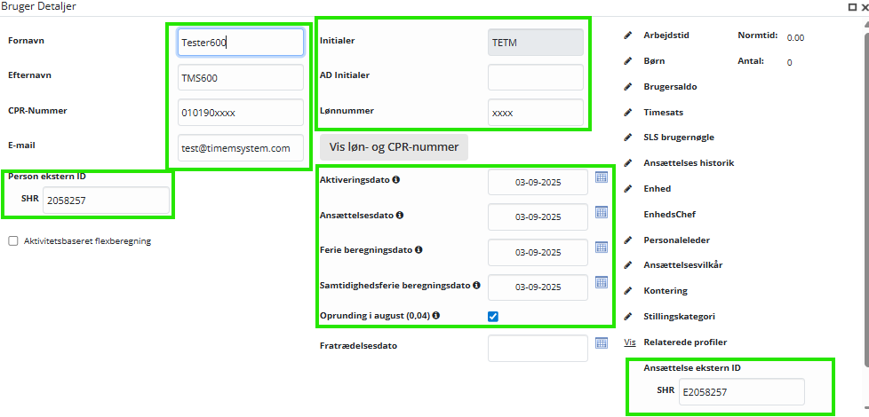 Oprettelse Af Medarbejder Ferie Beregningsdat