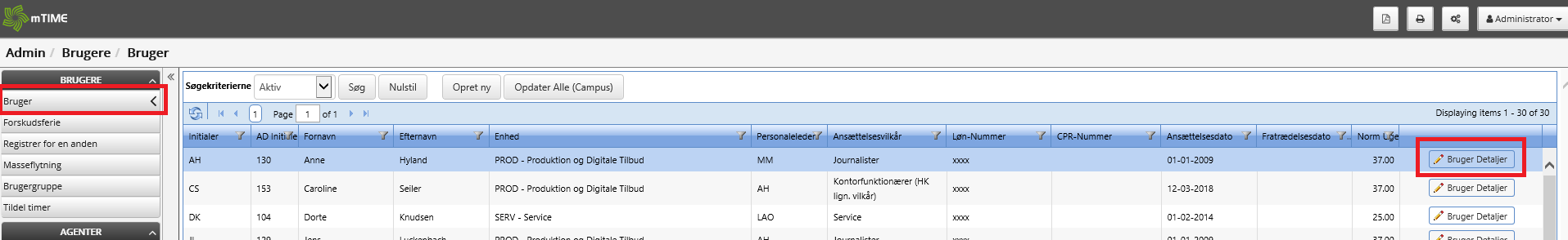 Manuelt Login Bruger Detaljer