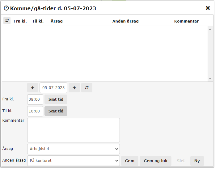 Komme Ga Tid Pa Kontoret