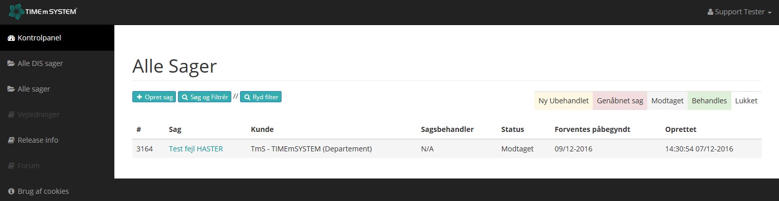 Arbejdsgang For En Support Sag 2
