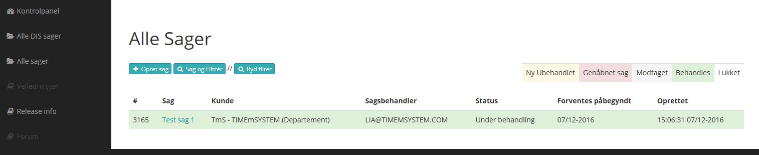 Arbejdsgang For En Support Sag 3