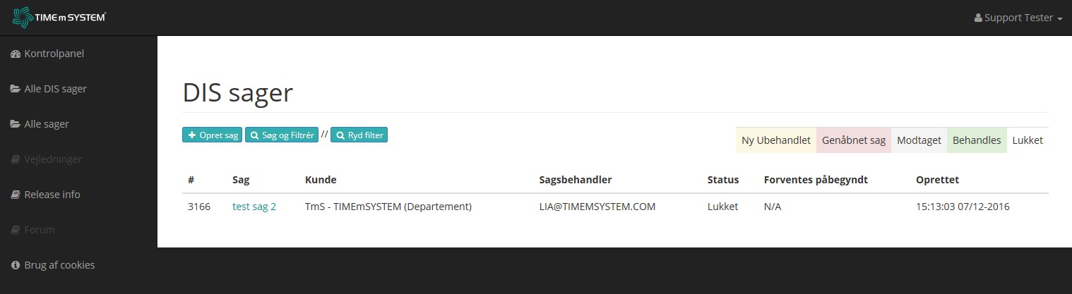 Arbejdsgang For En Support Sag 4