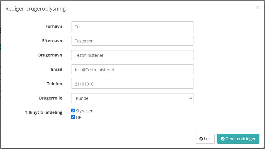 Rediger Brugeroplysninger
