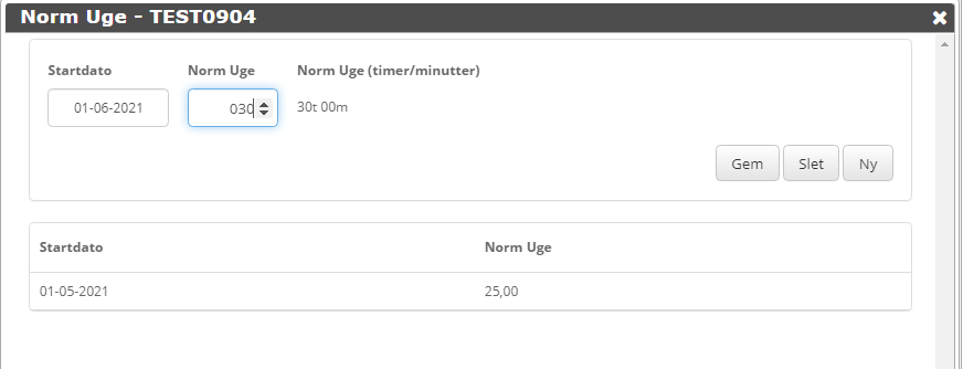 Arbejdstid Opret Ny Normtidsperiode