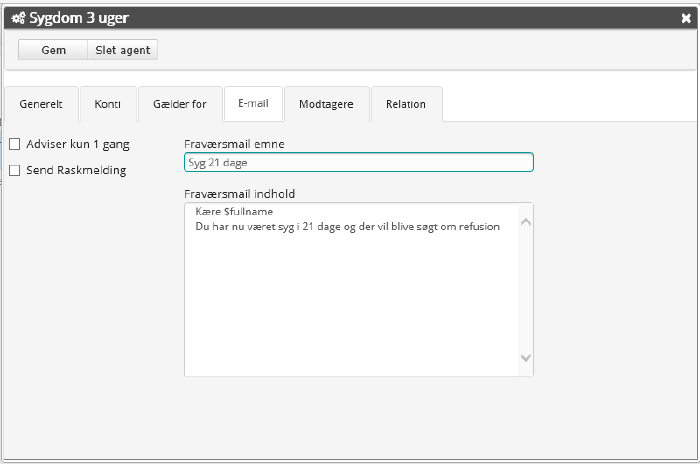 E Mail Adviser Kun En Gang