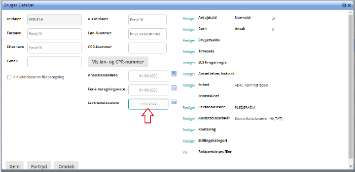 Fratraedelse Af Bruger