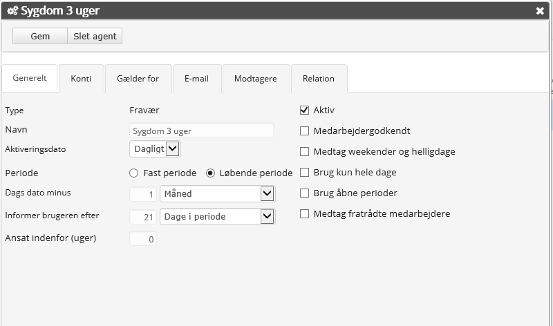 Generel Opsaetning Af Mailagenter Jobnavn