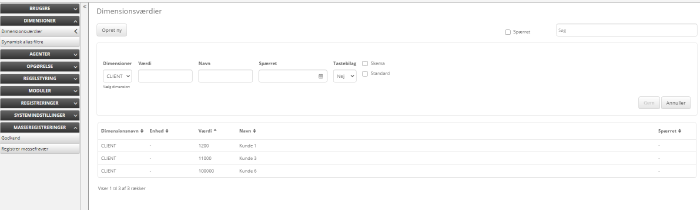 Opret En Ny Dimensionsvaerdi Standard