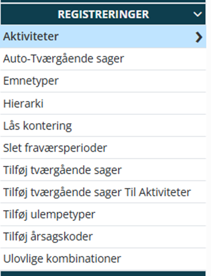 Emner Aktiviteter I Mtime Registreringer