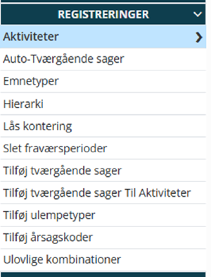 Emner Aktiviteter I Mtime Registreringer