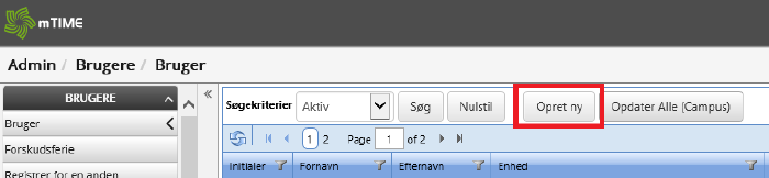 Oprettelse Af Ny Medarbejder Brugere