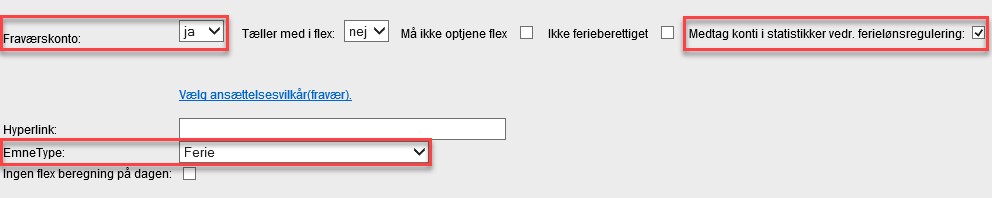 Registreringskonto Saerlig Ferie