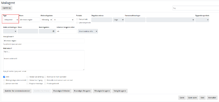 Mailagenter 48 Timers Regel