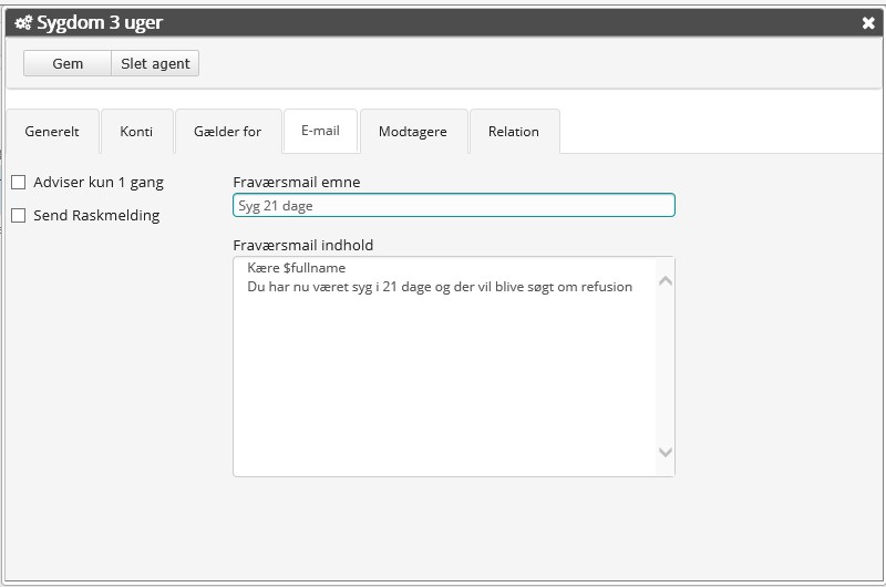 E Mail Adviser Kun En Gang