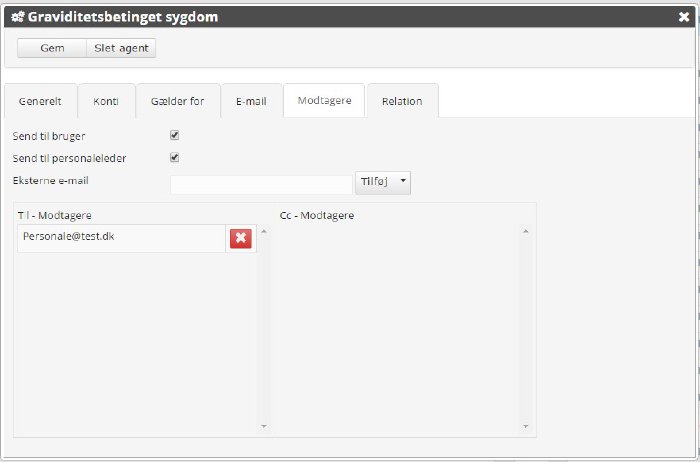 Mailagenter Modtagere