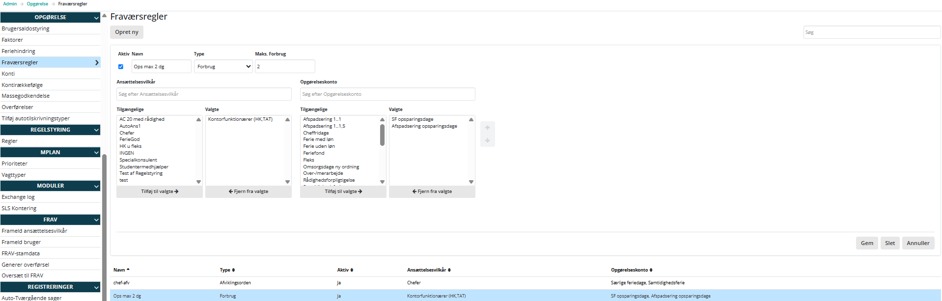 Opsaetning Opgoerelseskonto