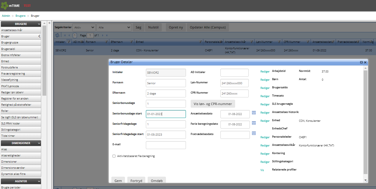 Tildeling Af Dage Seniorbonusdage