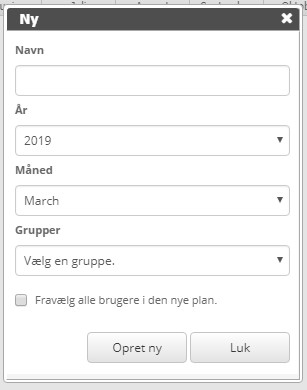 3 Oprettelse Af Ny Vagtplan