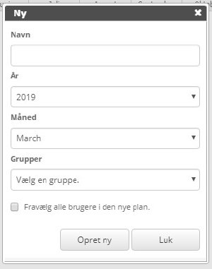 3 Oprettelse Af Ny Vagtplan