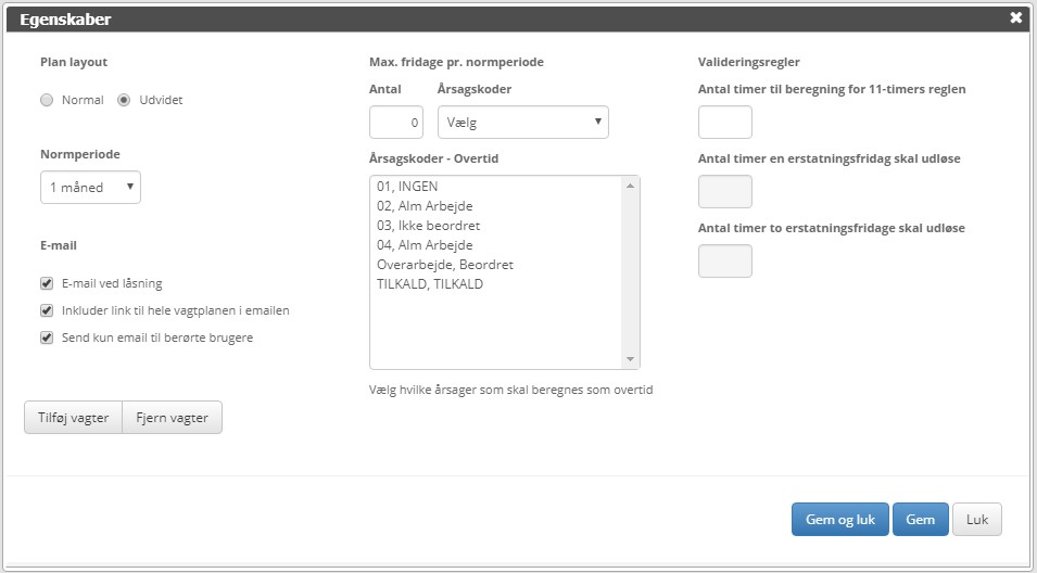 5 Egenskaber For Vagtplan