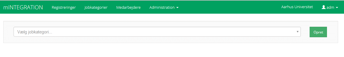 Mtempus Adimistratorvejledning Jobkategorier